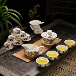 Chinese Tea Set Porcelain Teapot Kung Fu Teaware Tea Ceremony Gaiwan Tea Services Ceramic Tea Bowl Gifts Portable Travel Tea Cup