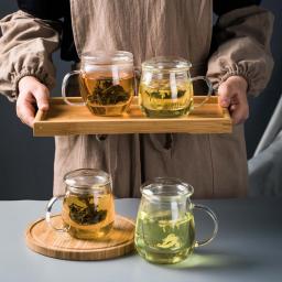 Chinese style tea mug with lid filter.Coffee Cups Tea Set Mugs Beer Drink Office Mug Drinkware Heat-resistant Glass Cup