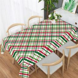 Christmas Bells Printing Tablecloth Cloth For Kitchen Dining Table Cover Waterproof Rectangular Desk Mats New Year's Tablecloths