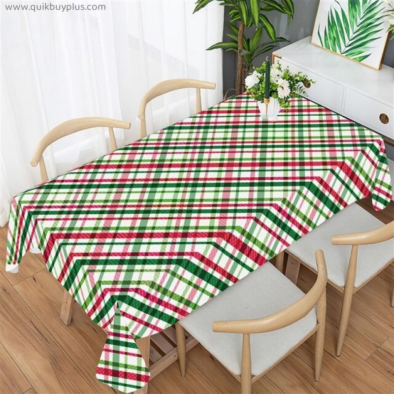 Christmas Bells Printing Tablecloth Cloth For Kitchen Dining Table Cover Waterproof Rectangular Desk Mats New Year's Tablecloths