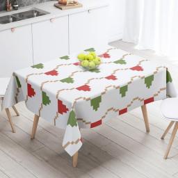 Christmas Tablecloths Coffee Table for Living Room Outdoor Rectangular Plaid Geometric Party Decoration