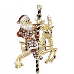 Christmas brooch ornament Santa Claus sika deer brooch Christmas tree brooch