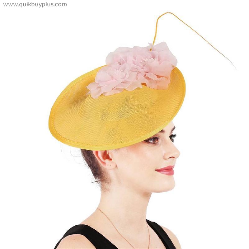 Church Big Fascinators Party Hats Women Derby Wedding Headwear Veils Accessories Bridal Days Headpiece