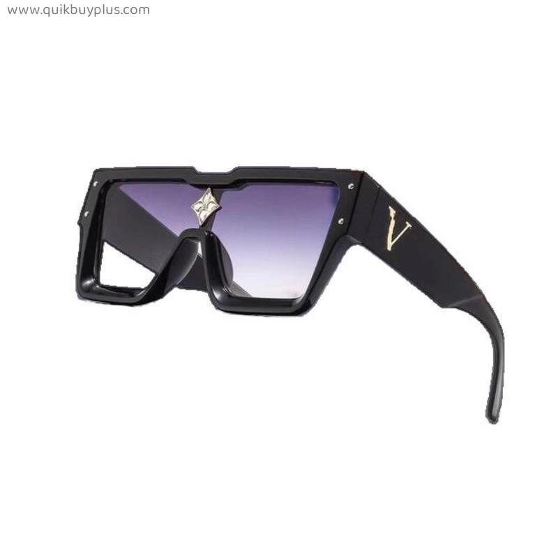 Classic Oversized Sunglasses Men Square Sunglass Ladies Luxury Sun Glasses Brand Shades for Women Gradient Eyeglasses