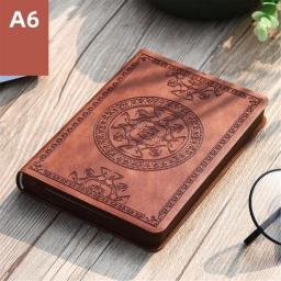 Classic Retro Vintage Style Portable Vintage Pattern PU Leather Notebook Diary Notepad Stationery Gift
