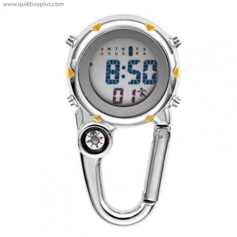 Clip Mini Watch Anti-lost Metal Digital Carabiner Watch Hanging Clip Sport Watch for Decor Outdoor Sport Watches