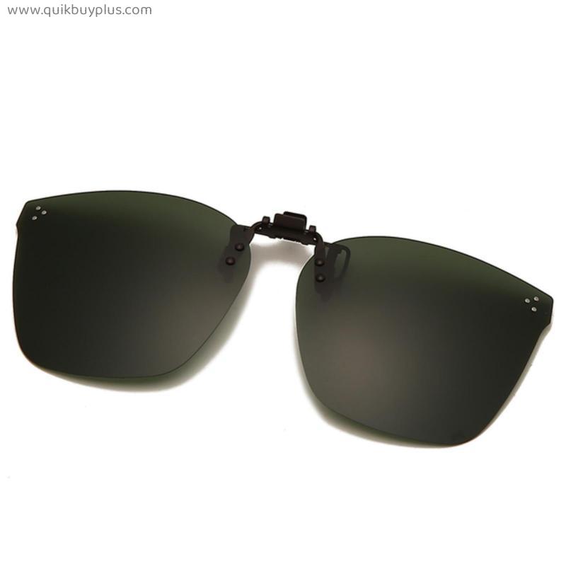 Clip On Polarized Lens Men Square Sunglasses Night Driving Glasses Fishing Eyewear Flip Up Designer Luxury Sunglasses