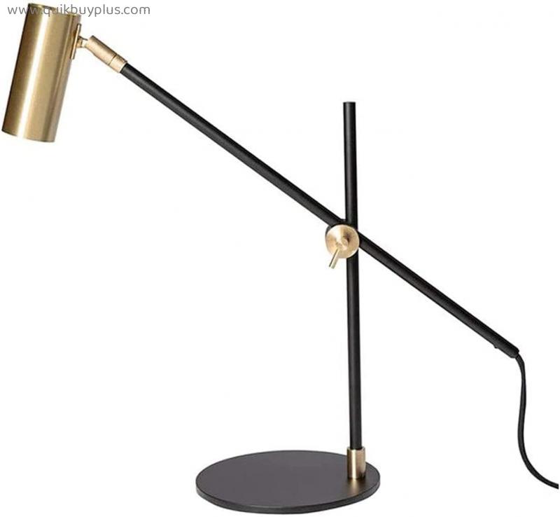 Cocostor Art Deco Table Lamps Scandinavian Swing Arm Metal Desk Lamp Modern Energy Saving Eye Care Table Lamps Adjustable Shade Position