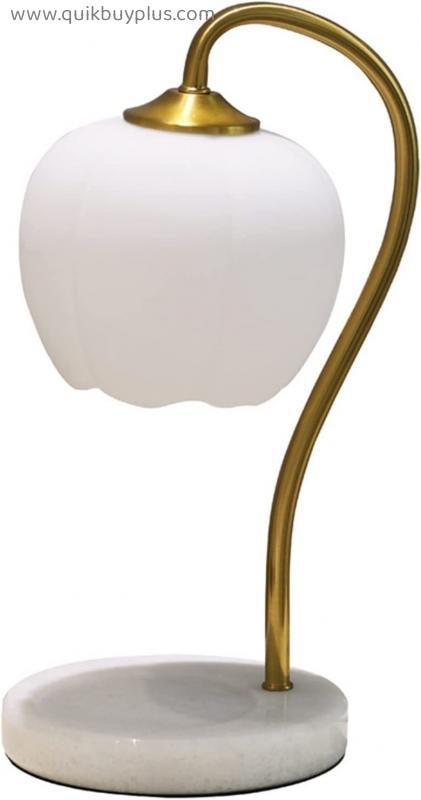 Cocostor Art Deco Table Lamps USB Rechargeable Battery LED Desk Lamp Aluminum Bedroom Bedside Light Beige Fabric Shade 2 Brightness Adjustable