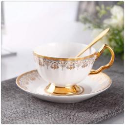 Coffee Cup, Mug, Fashionable Woman, White Collar, Coffee Cup Set European Elegant High-end Afternoon Tea Bone China Cup Household Simple Flower Tea Cup Tea Set