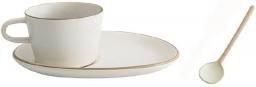 Coffee Cup Saucer, Heat Resistant Latte Cup, (6.12Oz/180Ml)
