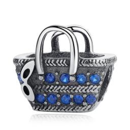 Collection 925 Sterling Silver Bead Hand & Wallet Bag Snowflakes High Heels Pendant Bead Charm Fit Pandora Original  Bracelet