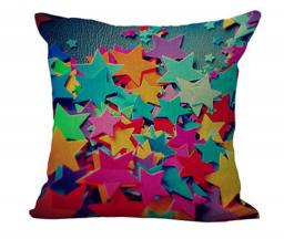 Colored Pencil Umbrella Feather Flax Pillow Gift Home Office Decoration Pillow Bedroom Sofa Car Cushion Cover