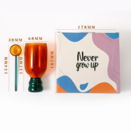 Colorful Gift Set Glass Mug with Spoon Glass Cup Coffee Mugs Drinking Birthday Gift Pack Home Decorative Vase Tumbler Glasses