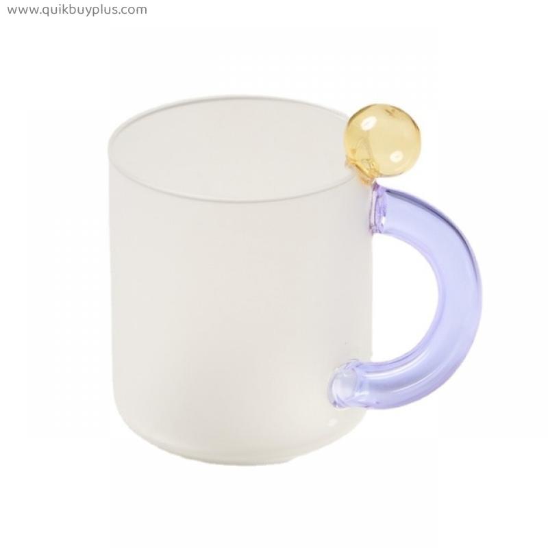 Colorful Glass Mug Coffee Cups Heat Resistance Mug Milk Tea Cups Drinkware Coffee Mugs Glass Cups Beer Glass 300ml