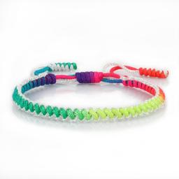 Colorful Rainbow Bracelets Mix Braid Bracelets Women Men Girls Jewelry Best Friend Gift Charm Handmade Rope Bangles