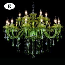 Colorful crystal chandelier pink red green pendant lamps for ceiling dining room living room bedroom children's room chandeliers