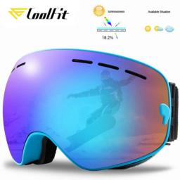 Coolfit NEW Double Layers Anti-Fog Ski Goggles Snow Snowboard Glasses Snowmobile Eyewear Men Women Outdoor Sport Ski Googles