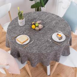 Cortinas Table Cloth Round Wedding Party Table Cover Cotton Linen Tablecloth Nordic Tea Coffee Tablecloths Home Kitchen Decor