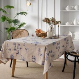 Cotton Linen Rectangular Tablecloths For Table Nappe De Table Floral Bee Table Cover Wedding Tapete Mantel Mesas