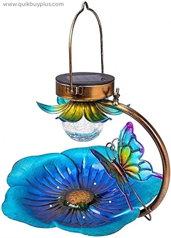 Creative Flower Shape Solar Bird Feeder Waterproof Energy Solar Light Wild Hanging Solar Lantern for Outdoor Garden Tree Decoration