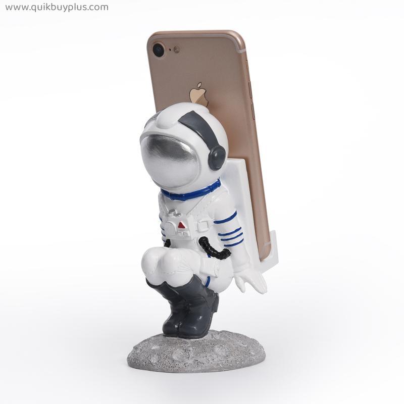 Creative Mobile Phone Holder Other Home Decor Ornaments Desktop Resin Astronaut Household Crafts