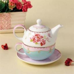 Creative Teapot Coffee Pot Set Ceramic Kettle Flower Tea Set Creative Single Tea Set With Filter Hole