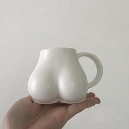 Creativity Butt Decorative Coffee Mugs Ceramic Cup Heat Resistant Portable Wine Glass Travel Porcelain Mug 250ml Juice Cup