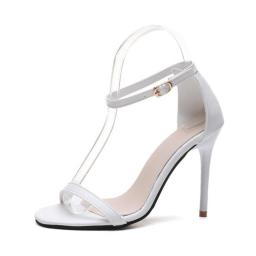 Crystal Queen Women Sandals High Heels Summer Pumps Strap Ankle Sexy Party Dress White Office Ladie Shoes