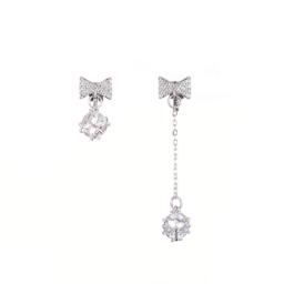 Cubic Zircon Bow-knot Ball Shape Clip on Earrings No Pierced Luxury Fashion Bridal Wedding Cuff Earrings