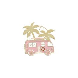 Cute Cartoon Bus Travel Enamel Pins Recreational Vehicle Brooches Bag Lapel Pin Adventure Badges Fun Jewelry Gift