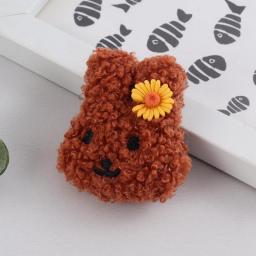 Cute Cartoon Plush Bear Brooch For Girl Clothes Badge Pins Backpacks Pendant Decoration Accessories
