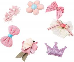 Cute Pets Hair Clips, Puppy Hair Clips, Lightweight Pink 7Pcs/Set Pet Gift For Party Daily Use(Pink)
