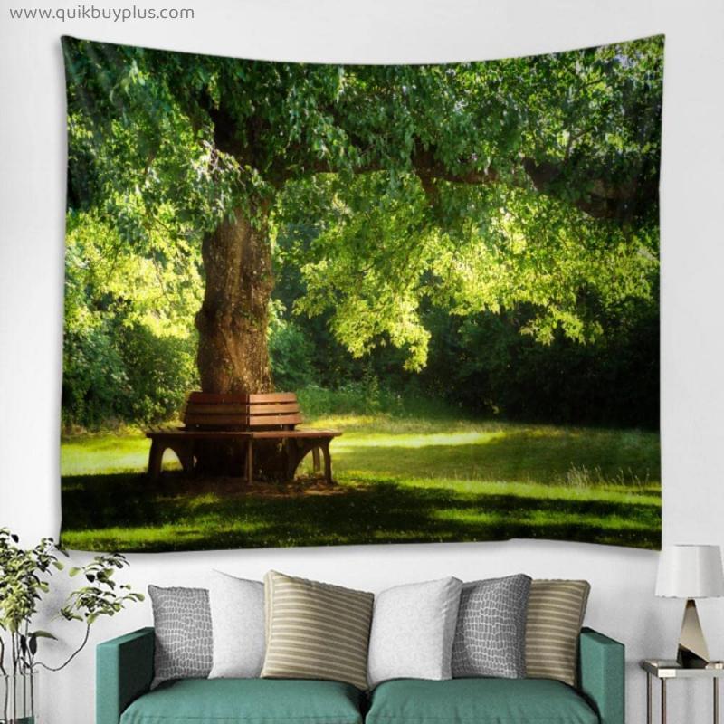 Cute Tapestry Natural Tree Forest Tapestry Wall Mount Landscape Wall Carpet Wall Mounted Tapestry Tree Wall Cloth Beautiful Tree Tapestry 200*150cm