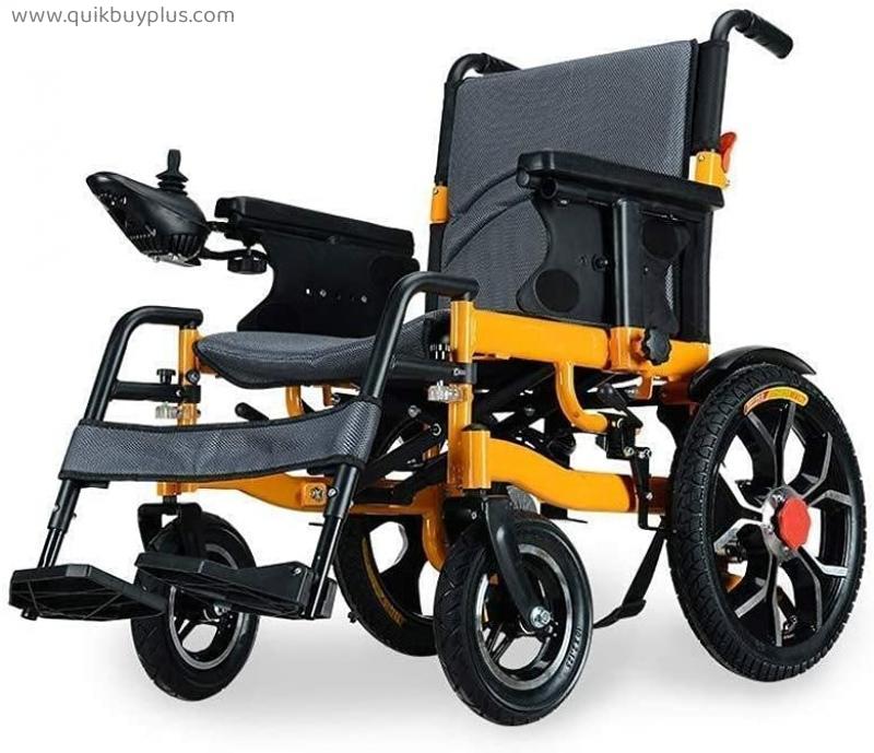 DFJU wheelchairs Smart Electric Wheelchair Lightweight Folding Folding Scooter Elderly People with Disabilities Automatic Power Folding Chair 30 km / 20 km wheelchairs Folding Lightweight (Color