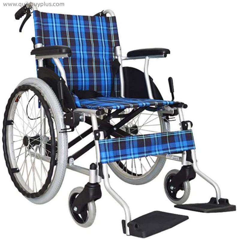 DSHUJC Lightweight Aluminium Folding Self Propelled Wheelchair,Attendant-Propelled Wheelchair, Wheelchairs Portable Travel Chair Suitable For Seniors Persons