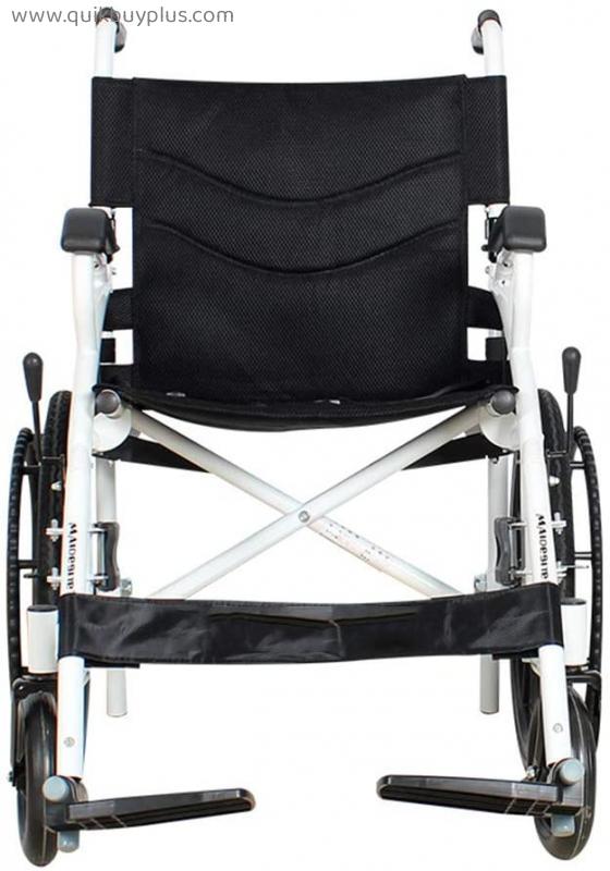 DSHUJC Self Propelled Wheelchairs Folding Lightweight with Non-slip Armrest, Adult Folding Aluminium Wheelchairs Mobility Scooters Travel Wheel Chair