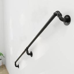 DSVONAUS Stair Pipe Handrail With Wall Mount Supports, Non-Slip Handrails For Indoor Outdoor Stairs, Decking Railings, Up And Down Stair Support Rod, Easy To Install (Size : 30cm)