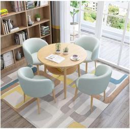 DZFURNIT Business Dining Table Set Space-Saving Furniture, Cafe Tables and Chairs Tea Shop Hotel Restaurant Dessert Shop Reception Room Terrace Villa Bedroom Living Room Kitchen Office