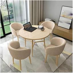 DZFURNIT Business Dining Table Set Space-Saving Furniture, Table And Chair Combination 4 Balcony Table And Chair Set Office Hotel Living Room Cafe Restaurant Dessert Shop 70cm / 80cm / 90cm