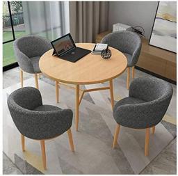 DZFURNIT Business Dining Table Set Space-Saving Furniture, Table And Chair Combination 4 Balcony Table And Chair Set Office Hotel Living Room Cafe Restaurant Dessert Shop 70cm / 80cm / 90cm
