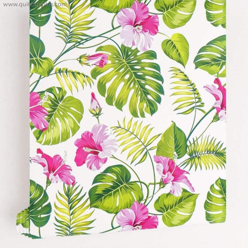 Decor Floral Wallpaper Peel And Stick Flowers Leaf Self Adhesive Wallpaper Waterproof Paper Bedroom Home Decorative  Wall Papers