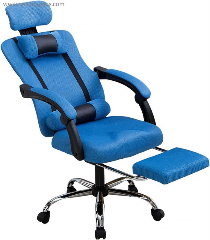 Desk Chair Executive Office Chair Executive Rolling Swivel Chair High Back Mesh PC Racing Computer Desk Office Chair with Retractable Footrest and Adjustable Headrest