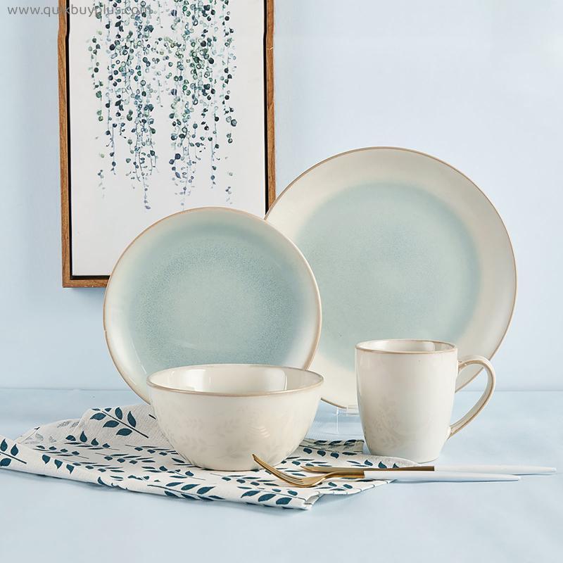 Dinnerware sets dish set dishes dinnerware sets dinner plates blue dishes set for 4 kitchen plates and bowls set bone china dinnerware set