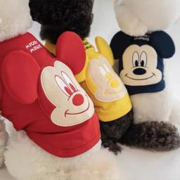 Disney 3d Print Mickey Mouse Dog Clothes Cute Summer Cartoon Pet Vest Clothes For Small Dogs Chihuahua Bulldog Dog Clothing