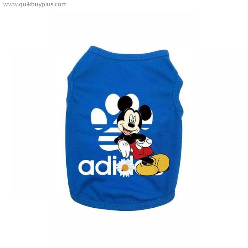 Disney Summer Dog Clothes This Cotton Pet Vest Clothes for Small Dogs Mickey Dog Clothing Chihuahua Puppy Yorkshire T-shirt