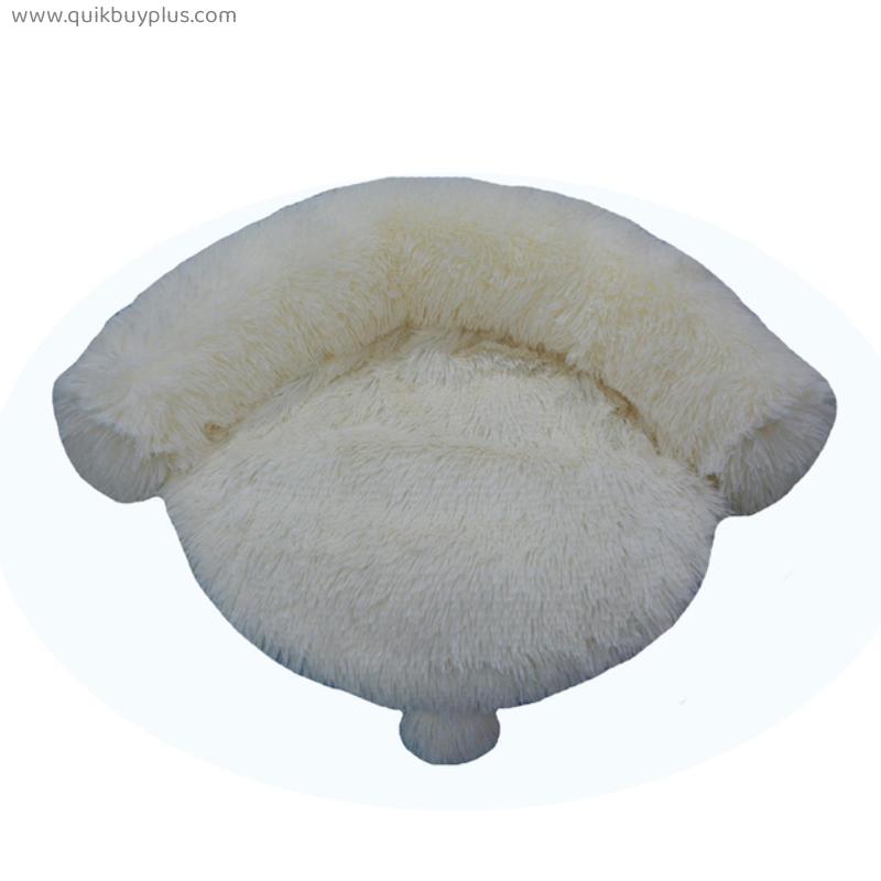 Dog Bed Sofa Large Fluffy Dogs Pet House Sofa Mat Long Plush Warm Kennel Pet Cat Puppy Cushion Washable Blanket Sofa Cover