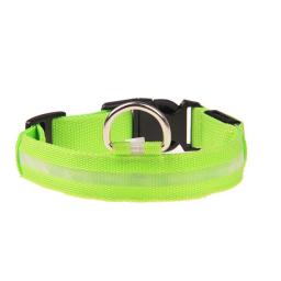 Dog Collar Light Up Nylon Dog Collars Waterproof Adjustable LED Dog Collar For Small Medium Large Dogs Night Walking
