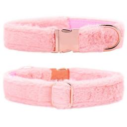 Dog Collars Furry Warm Dog Collar Soft and Comfortable with Quick Adjust Metal Buckle and D-Ring No Pull Anti Loss Cute Dog Collar for Small Medium Dog