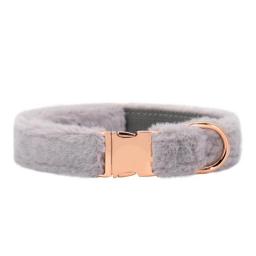Dog Collars Furry Warm Dog Collar Soft And Comfortable With Quick Adjust Metal Buckle And D-Ring No Pull Anti Loss Cute Dog Collar For Small Medium Dog